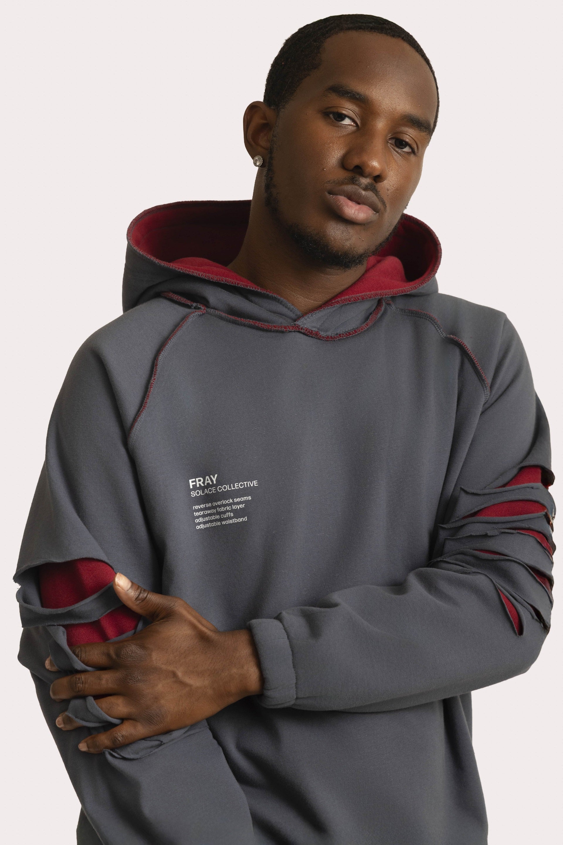 FRAY HOODIE BLUE – Solace Collective