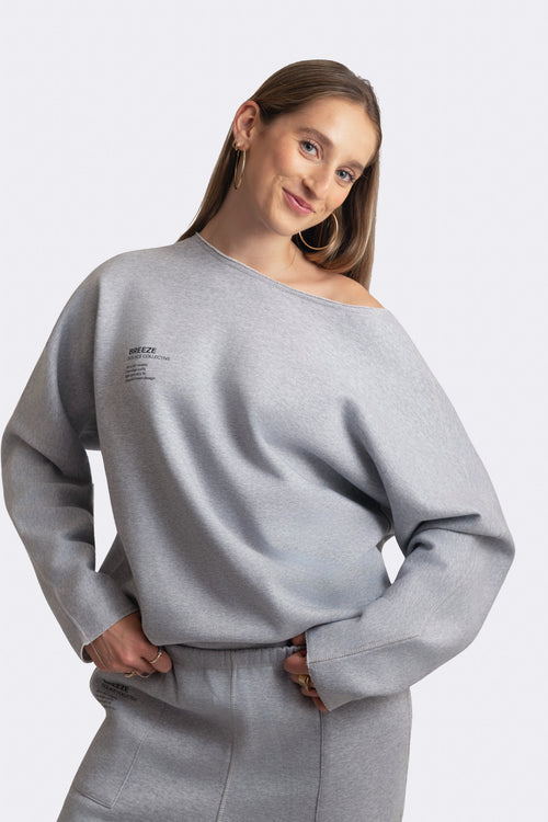 BREEZE CREW NECK HEATHER GRAY [pre-order only]